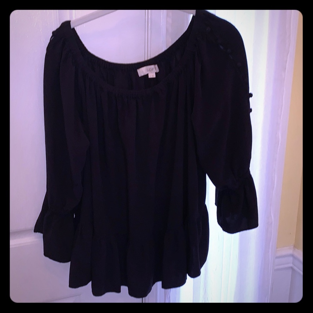 Loft off the shoulder navy top